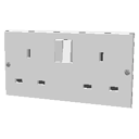 Wall double socket