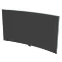 Curved wall TV