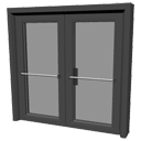Emergency Glass Double Door