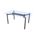 Metal glass table