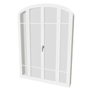 Quadruple arched window