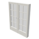 Double door window small panes