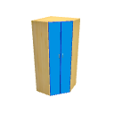 Blue corner wardrobe