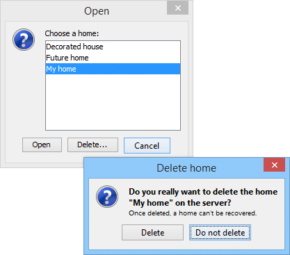 delete home