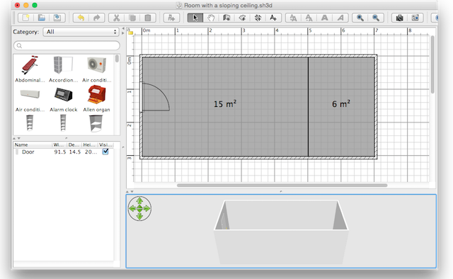 Design a Sloping Ceiling. draw rooms