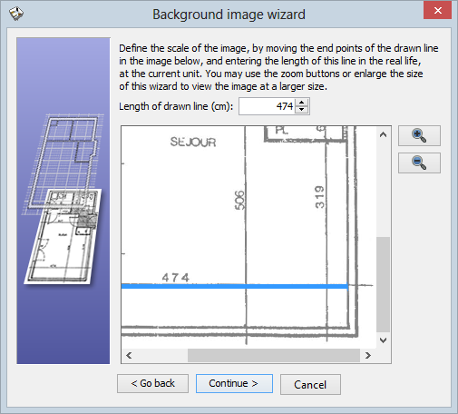 Sweet Home 3D 4.2: background image wizard