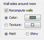 wall sides around room