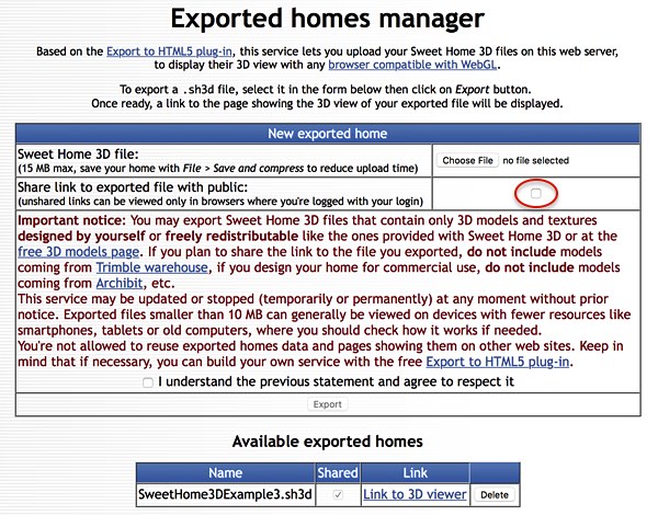 exported homes manager