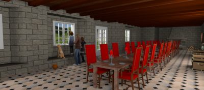 recesses and beveled walls