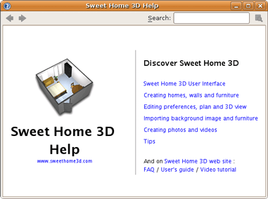 Aide de la documentation Sweet Home 3D